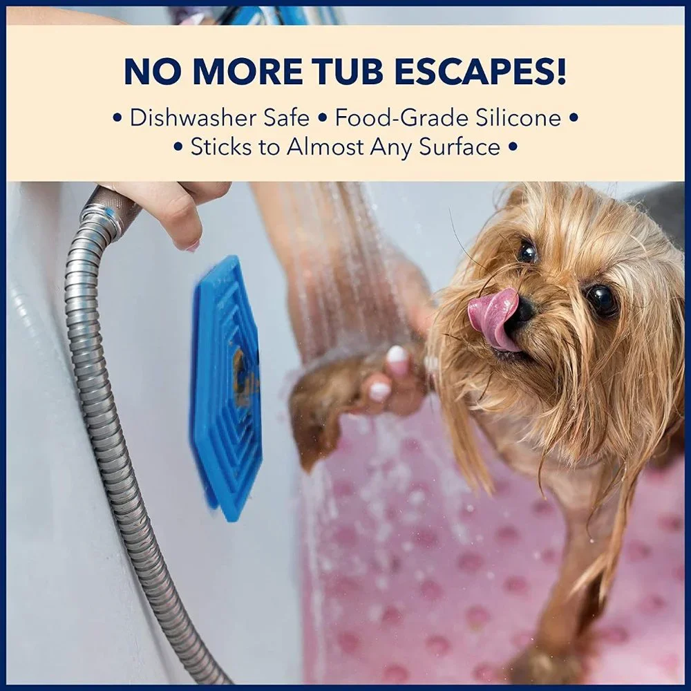 2-Pack Honest Paws Dog Licking Lick Mat Pad w/ Suction Cups Slow Feeder Grooming
